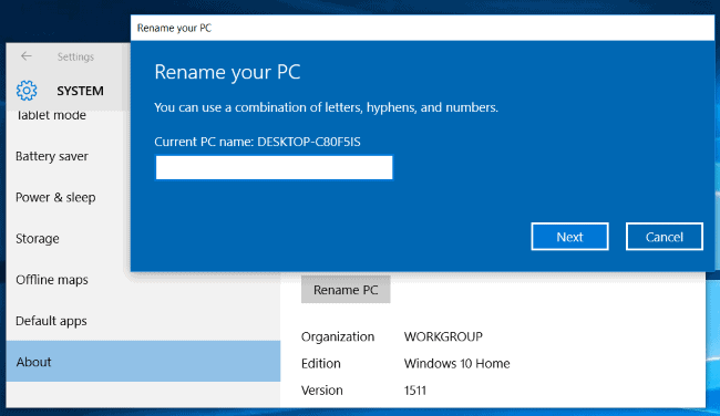 How to Rename Windows 10 PC