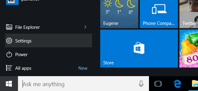 Windows 10 Setting