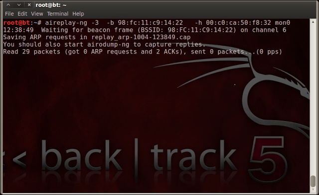 Generating and Injecting ARP Packets using Backtrack 5