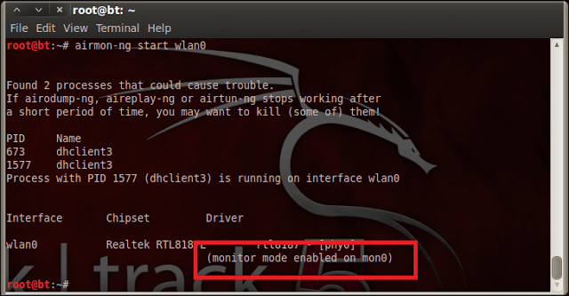 Putting your WiFi Adapter on Monitor Mode in Bactrack 5