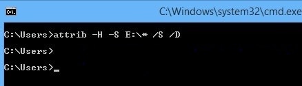 Show Hidden Files Corrupted By Virus in PC Using Command Prompt