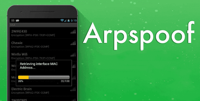 Arpspoof WiFi hacking App dla Androida