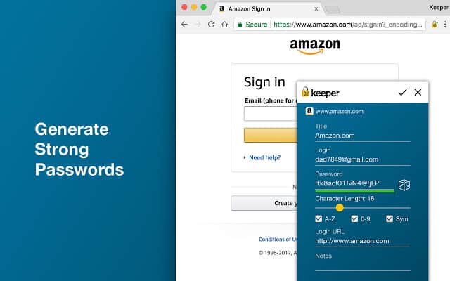 kee password manager chrome