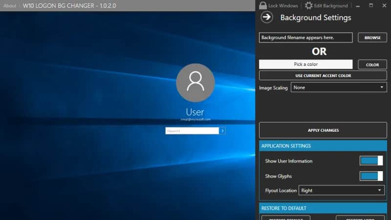 Windows 10 Login Screen Background Changer - Krutonium
