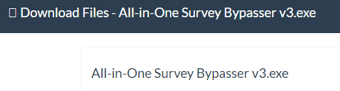 All in One Survey Bypass Tools