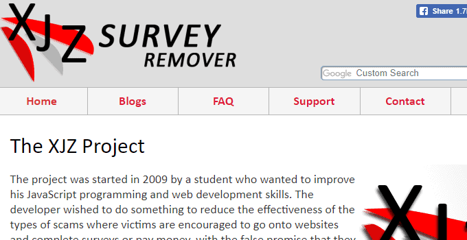 google chrome survey remover