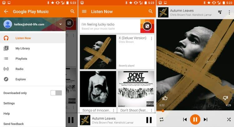 Google Play Music Android