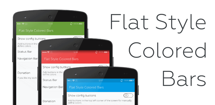 Flat Style Colores Bar Xposed Module