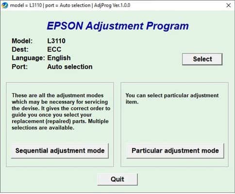 epson l3110 software download