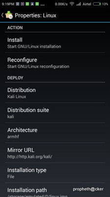 Kali Linux Distribution for Android Mobile