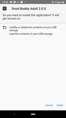 Installing Droid Buddy APK in Android