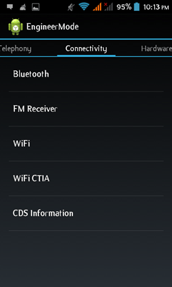 Android Engineering Mode Connectivity Setting