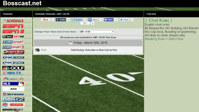Bosscast - Best Free Sports Streaming Sites