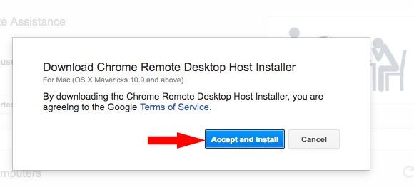 chrome remote desktop host installer for windows