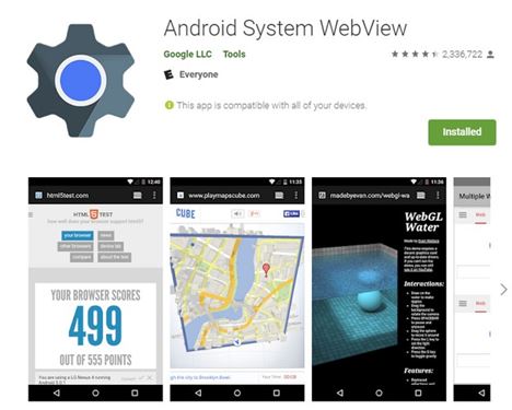 How to Install & Enable Android System Webview