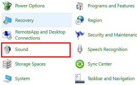 Windows Sound setting