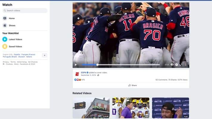 Facebook - Best Sports Streaming Sites