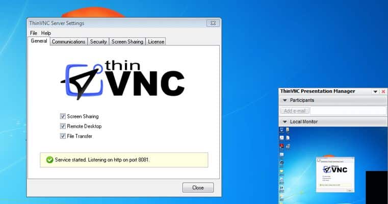 Thin VNC - VNC server