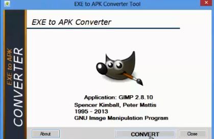 Converting Exe to Apk file on Windows Using Chane My Software