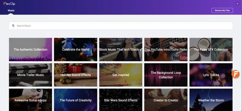 Flexclip Music Library