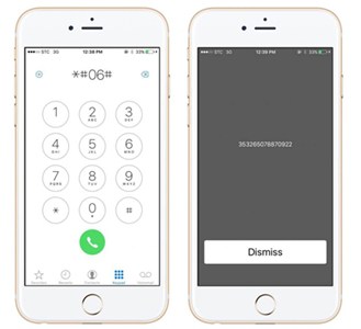 Check iPhone IMEI Number using *#06#