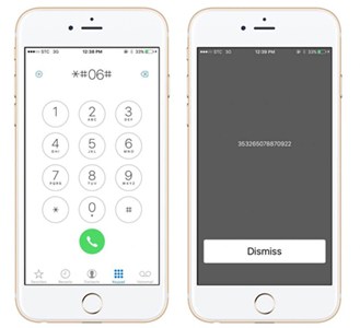 Compruebe el número IMEI de iPhone usando *#06#