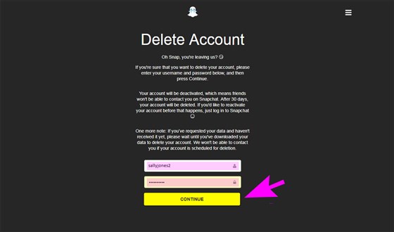 Delete Snapchat Account Permanently