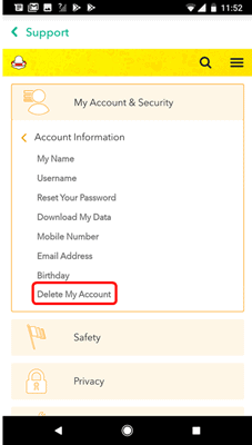 Snapchat Delete My Account Permanently