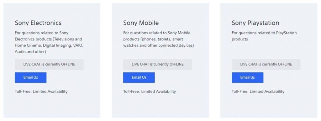 Sony India Live Chat System