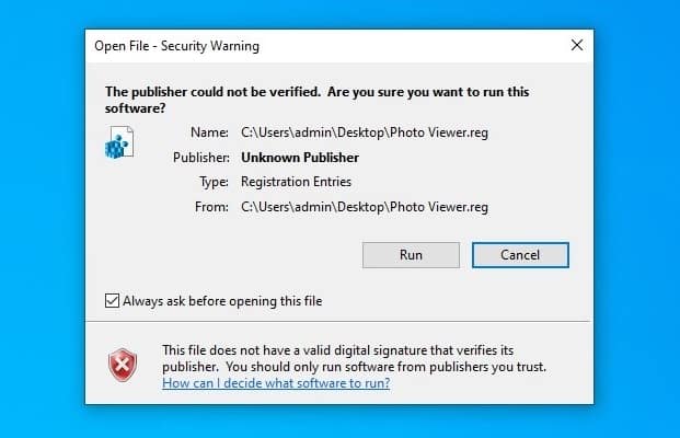 Windows Photo Viewer registry for Windows 10 PC