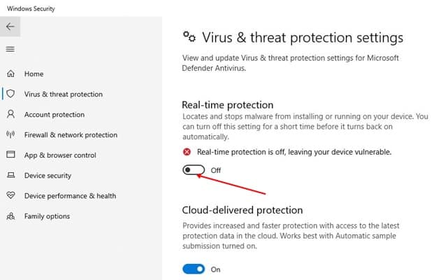 Disable Windows Defender Antivirus