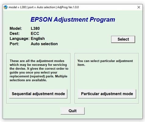 epson l380 resetter tool