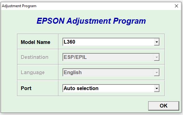 Epson L360 WIC Reset Key