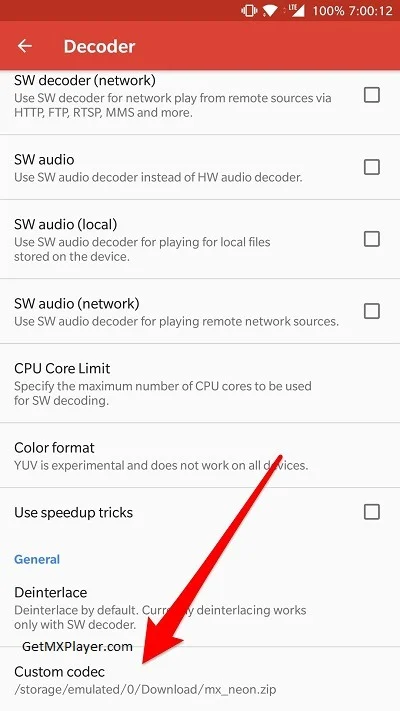 MX Player Custom Codec - Download MX Player AIO Zip file