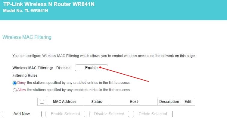 Secure WiFi Network by Enabling MAC Address Filtering