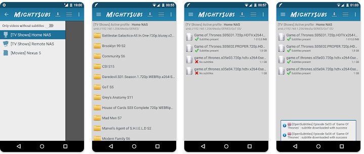 MightySubs - Screenshot from Google Play