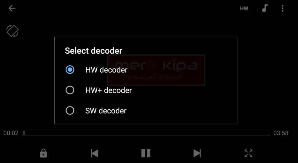 MX Player Hardware Acceleration Prompt