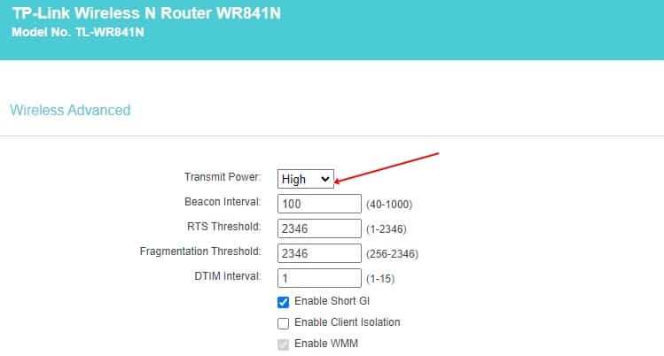 Reduce WiFi Signal - Transmission Power