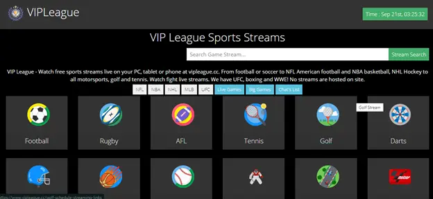 VIPLeague - Free Sports Streaming Site