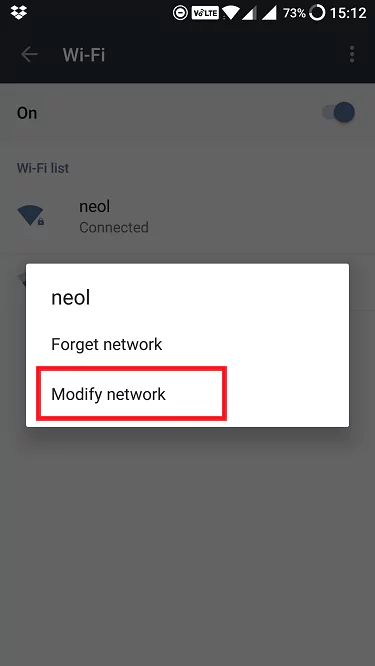 Setting DNS on Android Step 2