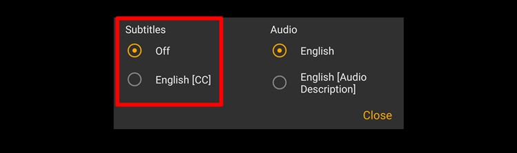 Changing Subtitle in Amazon Prime Video Play in Firestick