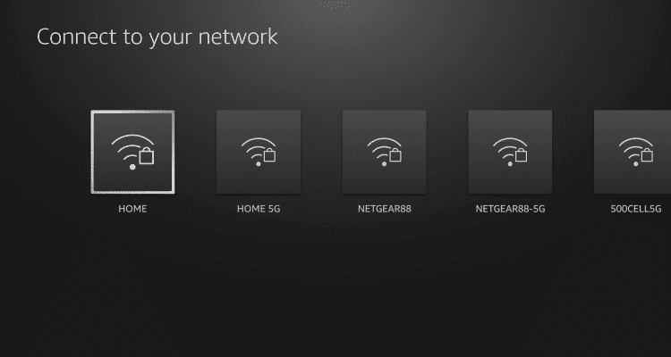 Firestick Connection to WiFi Network