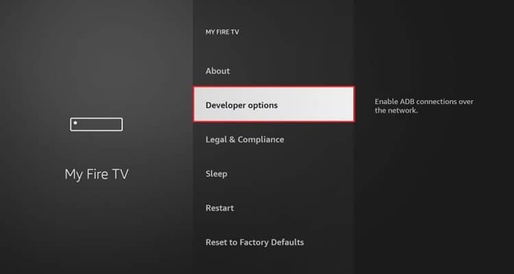 Firestick Developer Option