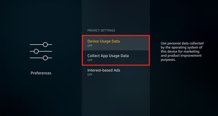 Firestick Data Usage Setting